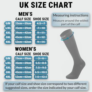 360 Relief Compression Socks S/M – Grey Support Hosiery