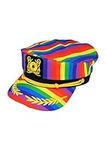 HENBRANDT Adult Rainbow Pride Naval Captain Sailor Hat LGBTQ+ Pride Party Accessories Gay Pride Novelty Fancy Dress Costume Headwear Rainbow Yacht Captain Marine Admiral Boat Hat for Men and Women