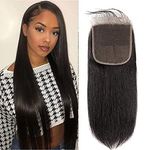 6x6 Closure Human Hair Straight Hd Transparent Free Part With Baby Hair Deep Part Only Brazilian Pre Plucked 6 By 6 Premium Silk Unprocessed Virgin Human Hair Natural Color 20 Inch