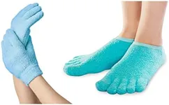 NatraCure 5-Toe Moisturizing Socks and Moisturzing Gloves - Sock Size: Medium