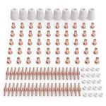 YESWELDER 110 Pcs Plasma Cutting Consumables Fit Cut40 50 with Plasma Cutter Torch PT31 LG40