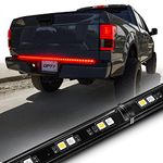 OPT7 60" Redline Parlux Standard LED Tailgate Light Bar w/Red Turn Signal, IP67 Weatherproof Rigid Aluminum Frame Light Strip for Trucks - No-Drill Install - Full Functions Reverse Brake Running