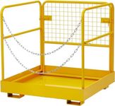 Garvee Forklift Safety Cage 36"x36" for 1 or 2 People, Forklift Man Basket 1200 Lbs, Foldable Forklift Work Platform for Changing Lights, Painting, Roof Repair, Tree Service