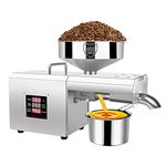 hzexun Automatic Oil Press Machine, Electric Touch Screen Kitchen Appliance for Sunflower Flax Peanut Walnut Sesame Seed Oil Extraction