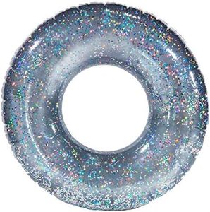 PoolCandy 48" Silver Glitter Inflatable Pool Tube