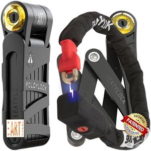 Seatylock FoldyLock Forever Folding Bike Lock and Viking Bike Chain Lock - Patented Sold Secure Approved Bike Locks - Super Strong Antitheft Guard System Bike Locks with Keys for Bikes & Scooters