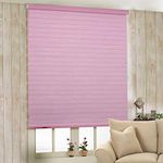 ZEBRA Blind for Windows Dual Layer Zebra Roller Shades Light Filtering Sheer Window Treatments Privacy Light Control for Day and Night, Color PINK, W140XH150CM