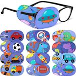 12 Pcs Eye Patch for Kids Girls Eye Patch for Glasses Boys over the Lens Colorful Eye Patch Toddler Eye Patch Adorable Kids Eye Patches Assorted Eye Patch Cover for Kids Boys Girls (Dinosaur Style)