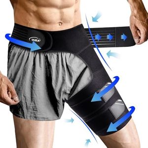 Hip Brace for Sciatica Pain Relief Devices ,Thigh Compression Wrap with Extra Sacroiliac Belt for for Sciatic Nerve Pain,Groin Pulled,Hamstring Strain, SI Joint Support Stabilizer for Men Women (LEFT