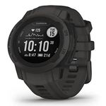 Garmin Instinct 2S, Smaller Rugged GPS Smartwatch, Built-in Sports Apps and Health Monitoring, Ultratough Design Features, Graphite