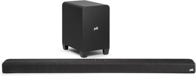 Polk Audio Signa S4 True Dolby Atmos Soundbar with Wireless Subwoofer, 3.1.2 Soundbar System, HDMI eARC, Bluetooth, AUX, Optical Input, Black