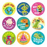 Gooji Small Reward Stickers for Kids, 1008 Pc. Sticker Pack for Teachers, Classroom, Small Motivational Class Supplies for Students, Boy Girl Toddler Good Job Incentive Behavior Preschool Kindergarten Elementary School Chart, 1? Round (Science)