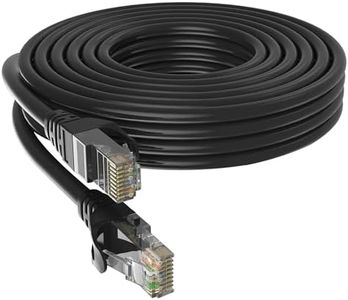 ANLINK 50ft 15 Meters Cat6 Ethernet Cable, RJ45, LAN, 24AWG UTP CAT 6, Network, Patch, Internet Cable - (15M, Black)