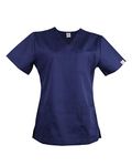 JONATHAN UNIFORM Women V Neck Tunic Scrub Top with 3 Pockets for Dental Spa Beauty Massage (Navy, XL)