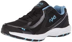 Ryka Women's Dash 3 Walking Shoe, Black/Meteorite/Nc Blue, 8.5 UK