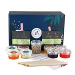 Sunny Day - Mixed Bubble Tea Kit (Serves 4) with 4 - Different Mixed Tea Flavours, 4 - Popping Boba & Jelly Toppings, Tapioca pearls bubble tea| Green tea and Assam bagsby Boba Bar London.