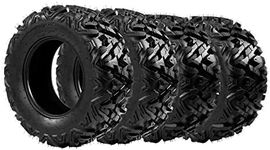 TUFFIOM Set of 4 ATV/UTV All-terrain Tires 25x8-12 Front 25x10-12 Rear, 6 PR, Tubeless