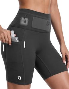 Running Shorts for Women with Elastic Drawstring Half Tights High Waisted