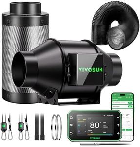 VIVOSUN Smart Air Filtration PRO G4 Kit 4", AeroZesh G4 Inline Duct Fan w/GrowHub E42A+ Temp. Humidity WiFi-Controller, Carbon Filter & Ducting, Cooling & Ventilation System for Grow Tent, Hydroponics
