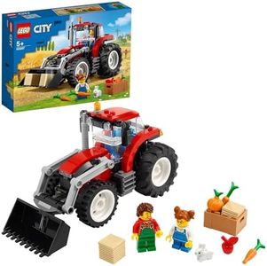 LEGO 60287 City Grandes Vehículos Tractor, Granja de Juguete, Mini Figura de Granjero, Regalo Niños de 5 Años, Cumpleaños o Detalle Colegio