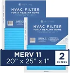 MEDIFY PRO 20x25x1 Filter - MERV 11 - E11 Media - Air Cleaning - Pleated HVAC AC Furnace Air Filters Replacement - (MERV 11, 2-Pack)