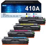 DMGE 410A Toner Cartridges 4 Pack- Replacement for HP 410A 410X Compatible for HP Color Laserjet Pro MFP M477fnw Toner, M477fdw Toner, M452dn Toner, HP Color Laserj Pro M477 M452 Series | CF410A