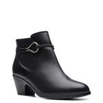 Clarks Collection Women's Emily 2 Kaylie Ankle Boot, Black Leather, 7.5 Wide US