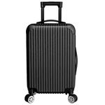 NICOSHOW Luggage Set 3 Piece with 360° Spinner Wheels, Lightweight Travel Suitcases with TSA Lock, Black Suitcase Set Includes 20 Inch Carry On, 24 Inch and 28 Inch Checked Luggage