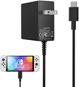 Charger for Nintendo Switch,39W GaN USB C Charger for Switch with 6FT Charging Cable,15V 2.6A AC Adapter Compatible with Nintendo Switch/Switch Lite/Switch OLED/Switch Dock,Support TV Mode