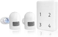 HOMEYO Driveway Alarm Wireless Weatherproof Motion Sensor, Home Security Alarm 500 FT Motion Detector Alarm for Gardens/Mailbox/Gate/Sheds/Indoor/Outdoor Property (1 Receiver & 2 Sensors)