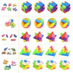 ICEPAPA, Erasers for Kids, 20 PCS Puzzle eraser, Perfect as Science party bag fillers, Party Bag Fillers for Kids, Gaming Party Bag Fillers and Kids' Party Favours