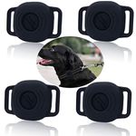 Silicone Case for Galaxy smartTag for Pets Dog Cat,Secure Accessories for Tracker,Lightweight Holder for sumsang smarttag+ Plus,Sleeve Cover Protect Finder tag Anti Scratch (Black,4 Packs)