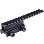 KEENZO 145mm Long Extended Flat Top Scope Mount Base Riser Weaver 20mm Picatinny Rail Mount High Profile