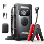 TREKURE 4000A Jump Starter Power Pack with 150PSI Air Compressor, 12V Portable Car Battery Booster Jump Starter for all Gas/10L Diesel, Car Jump Starter Power Bank with Jump leads, Emergency Light