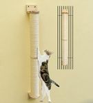 MIAOGE Wall Mounted Cat Scratcher,Cat Wall Scratching Posts and Cat Shelves,Wall Cat Tree for Indoor Cats,Cat Wall Furniture Scratch Posts (Sisal Rope_Φ7)