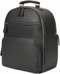 Divvia Camera Backpack Classic Leather for DSLR, Professional Camera Bag for Photographers with 11 Inch Pad/Tablet Compartment Small 10L Black