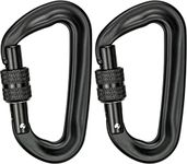 GOOHOME 2 Pieces Carabiner Clip Heavy Duty 12KN (1200KG) Climbing Carabiner D-Ring Carabiner Clips Twist Locking Carabiner Clips for Gym Hammocks Yoga Swing Camping Keychain Locking Dogs