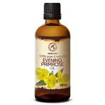 Evening Primrose Oil 100 ml - Oenothera Biennis Oil - 100% Pure Best Natural Moisturizer - Great Benefits for Skin - Hair - Face - Body - uses Agent - Great Beauty - Spa - Relax - Bath