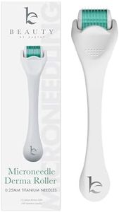 Derma Roller Microneedling Roller - Titanium 0.25mm Micro Needler for Face, Gently Exfoliates, Microneedle Tool for Beard, Scalp & Hair, Skincare Tools for Face