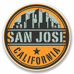 2 x 15cm/150mm San Jose California Sticker Decal Laptop Car Travel Luggage Label Tag #9820