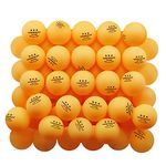 3-Star Ping Pong Balls, 40+ ABS Table Tennis Balls for Beginners and Professinals, Training Pong Balls with Good Spin and Bounce, Ideal for Indoor and Outdoor Games