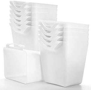 ZEAYEA 12 Pack Hanging Cup Holder, Utility Rolling Cart Accessories, Hanging Pencil Holder, Space Saving Hanging Storage Container Bucket for Organize Home Kitchen Office Craft Supply