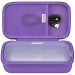 BOVKE Hard Travel Speaker Case for Bose New SoundLink Flex Speaker (2nd Gen) / Bose SoundLink Flex Bluetooth Portable Speaker, Extra Mesh Pocket for Bose Speaker Charger, Charging Cables, Lilac Purple