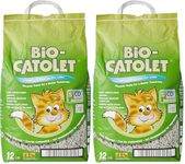 Bio-Catolet Light & Hygienic Recycled Paper Granules Cat Litter 12 Litre (Pack of 2)