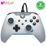 PDP Wired Controller Ion White for Xbox Series X|S, Gamepad, Wired Video Game Controller, Gaming Controller, Xbox One, Officially Licensed - Xbox Series X