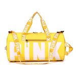 Sports Gym Bag Yellow Travel Duffle Bag Dry Wet Pocket & Shoes Compartment for Women and Men (Yellow Gym Bag)