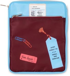 kate spade new york 11.25" x 8.5" Travel Book Pouch, Nylon Book Cover with Front & Main Zipper Pockets for Travel (Book Club)