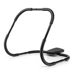 COSTWAY Ab Cruncher, Abdominal Trainer Sit Up Exercise Roller with Head Support, Core and Abs Workout Machine for Home Gym Fitness (Black)