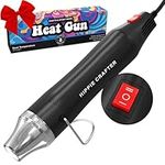 Craft Heat Gun for Crafts 2 Speed Small Heat Gun for Resin 300W Mini Hot Air Art Torch Tool for Polymer Clay Dryer Candle Making Shrink Wrapping Embossing Epoxy Painting Tumblers Crafts Bubble Buster