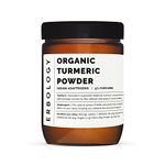 100% Organic Turmeric Powder 220g - 5% Curcumin - Straight from Farm in India - Raw and Vegan - Non-GMO - No Additives or Preservatives - Recyclable Glass Jar